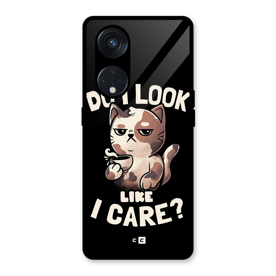 Cat Look Like Care Glass Back Case for Reno8 T 5G