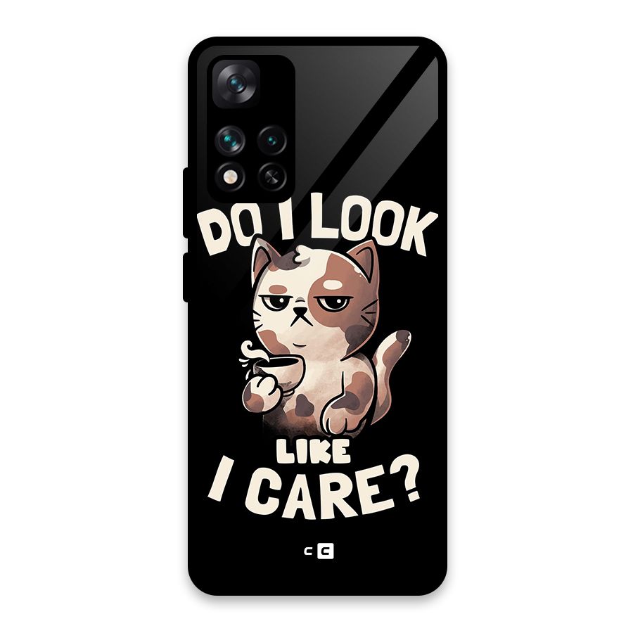 Cat Look Like Care Glass Back Case for Xiaomi 11i 5G