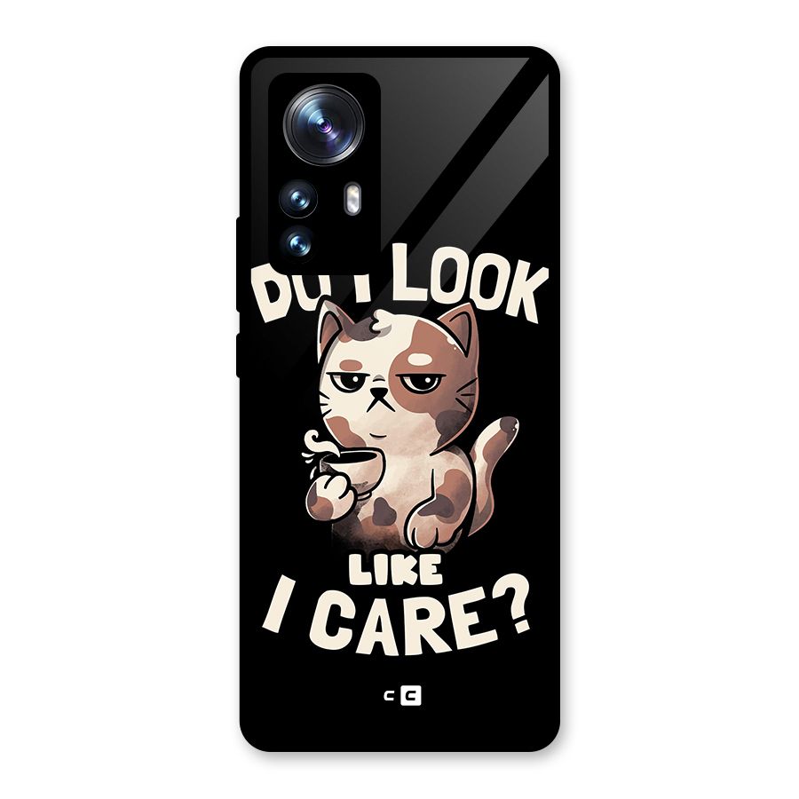 Cat Look Like Care Glass Back Case for Xiaomi 12 Pro