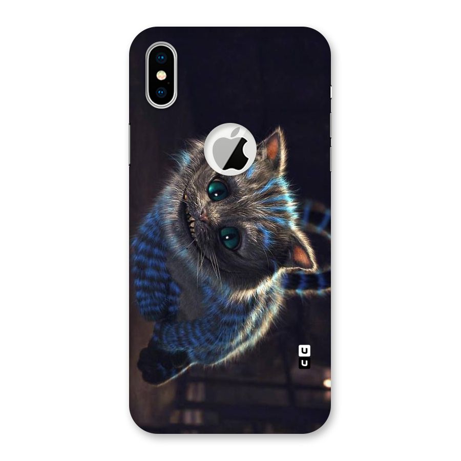 Cat Smile Back Case for iPhone XS Logo Cut