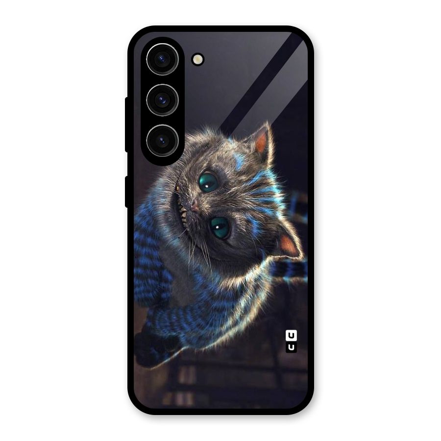 Cat Smile Glass Back Case for Galaxy S23