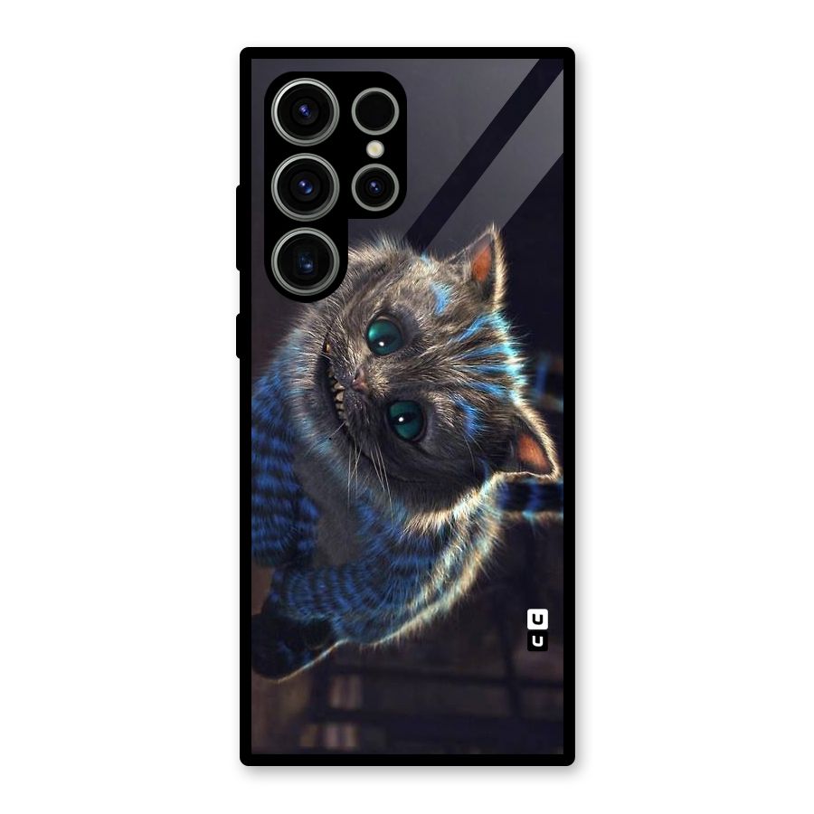 Cat Smile Glass Back Case for Galaxy S23 Ultra