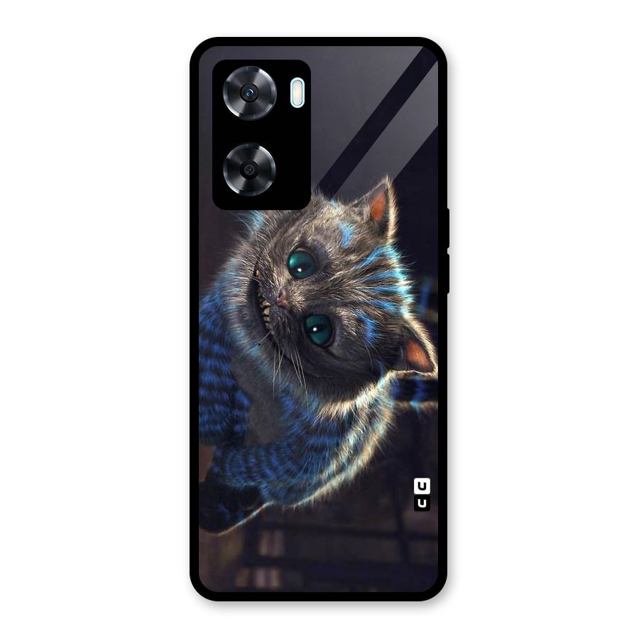 Cat Smile Glass Back Case for Oppo A77