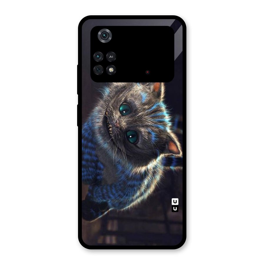 Cat Smile Glass Back Case for Poco M4 Pro 4G
