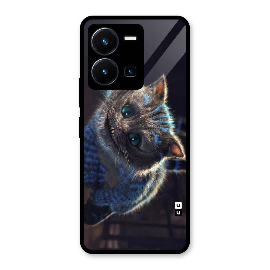 Cat Smile Glass Back Case for Vivo Y35
