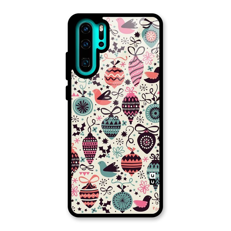 Celebration Pattern Glass Back Case for Huawei P30 Pro