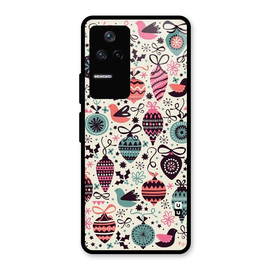 Celebration Pattern Glass Back Case for Poco F4 5G