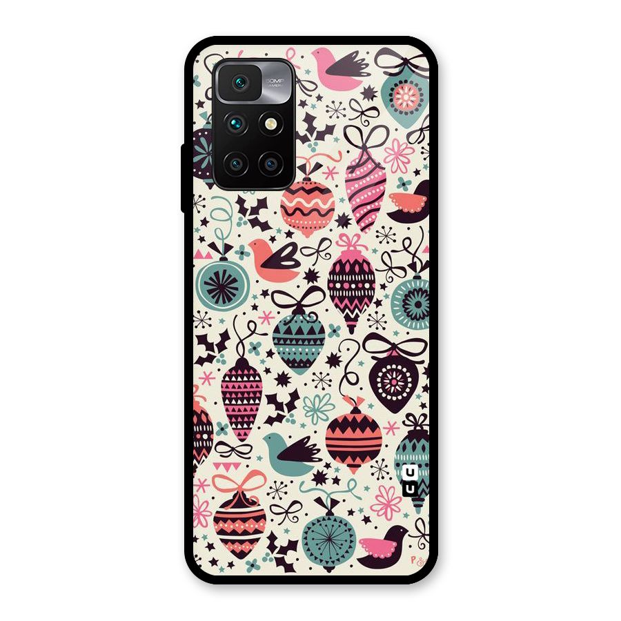 Celebration Pattern Glass Back Case for Redmi 10 Prime