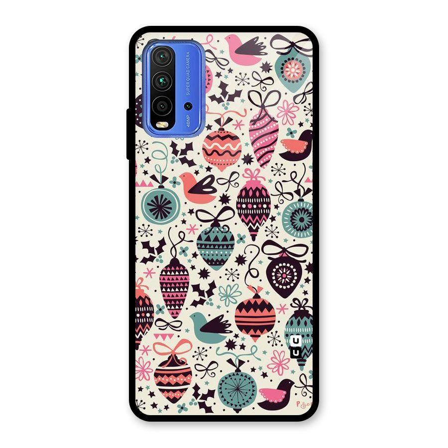 Celebration Pattern Glass Back Case for Redmi 9 Power