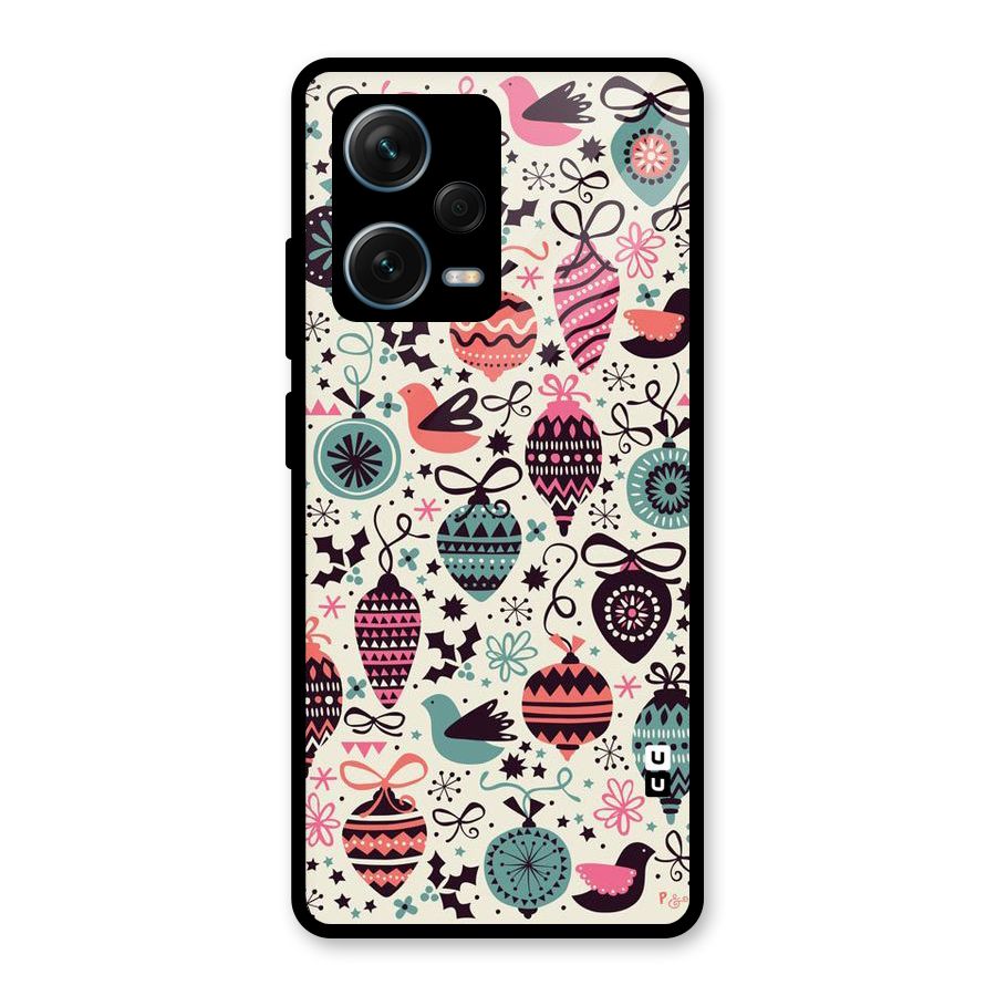 Celebration Pattern Glass Back Case for Redmi Note 12 Pro Plus 5G