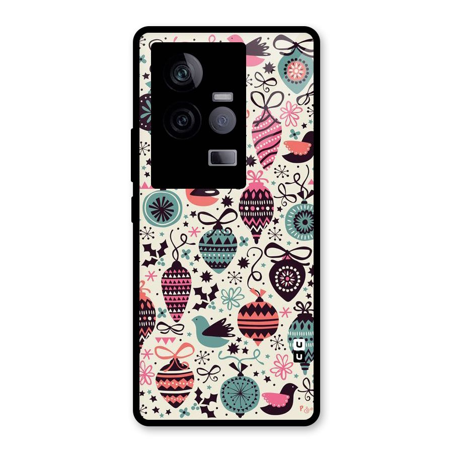 Celebration Pattern Glass Back Case for Vivo iQOO 11 5G