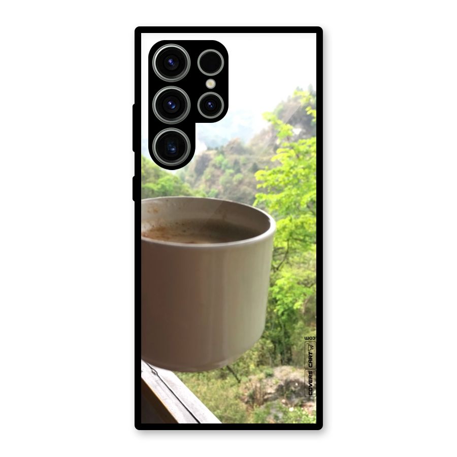 Chai With Mountain View Glass Back Case for Galaxy S23 Ultra