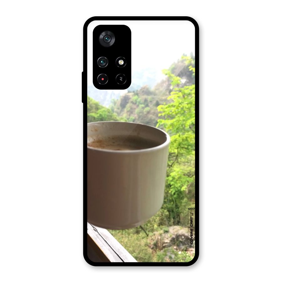 Chai With Mountain View Glass Back Case for Poco M4 Pro 5G