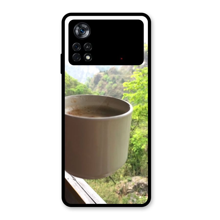 Chai With Mountain View Glass Back Case for Poco X4 Pro 5G