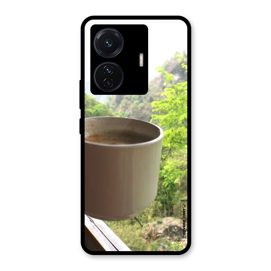 Chai With Mountain View Glass Back Case for Vivo T1 Pro