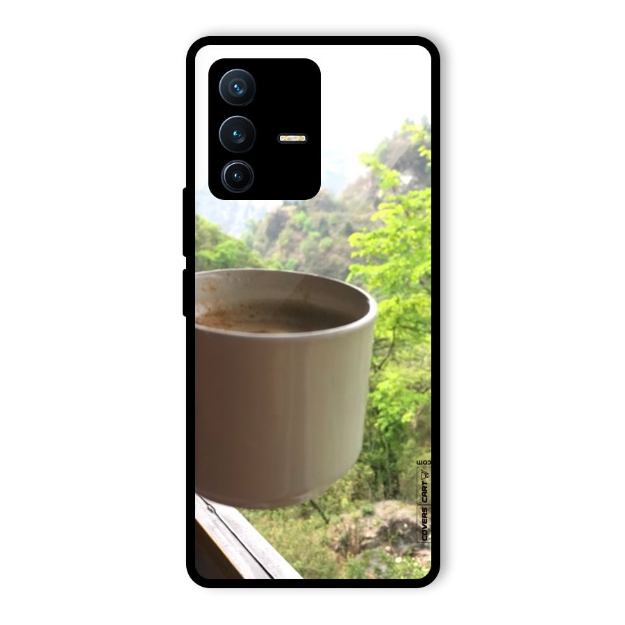 Chai With Mountain View Glass Back Case for Vivo V23 Pro