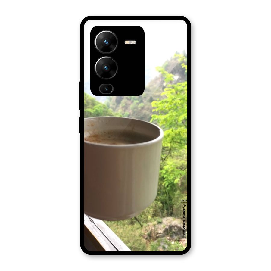 Chai With Mountain View Glass Back Case for Vivo V25 Pro