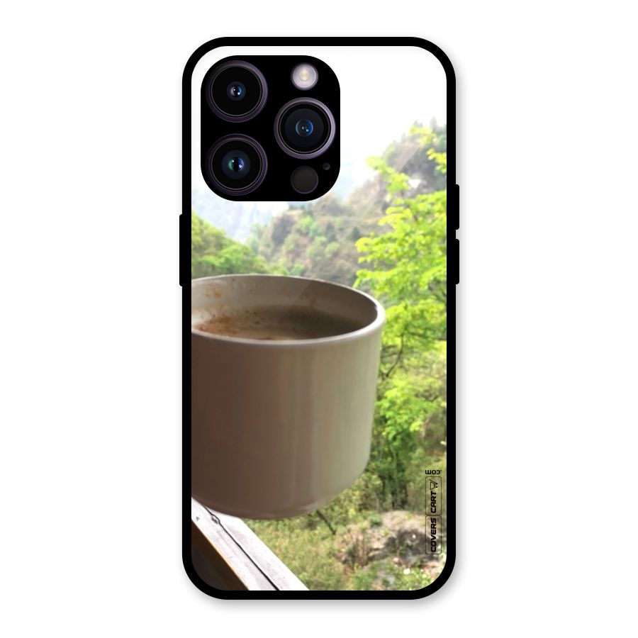 Chai With Mountain View Glass Back Case for iPhone 14 Pro