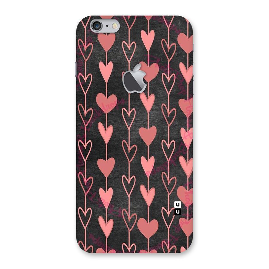 Chain Of Hearts Back Case for iPhone 6 Plus 6S Plus Logo Cut