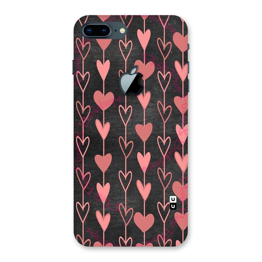Chain Of Hearts Back Case for iPhone 7 Plus Apple Cut