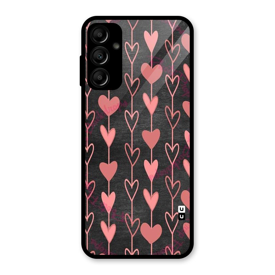 Chain Of Hearts Glass Back Case for Galaxy A14 5G