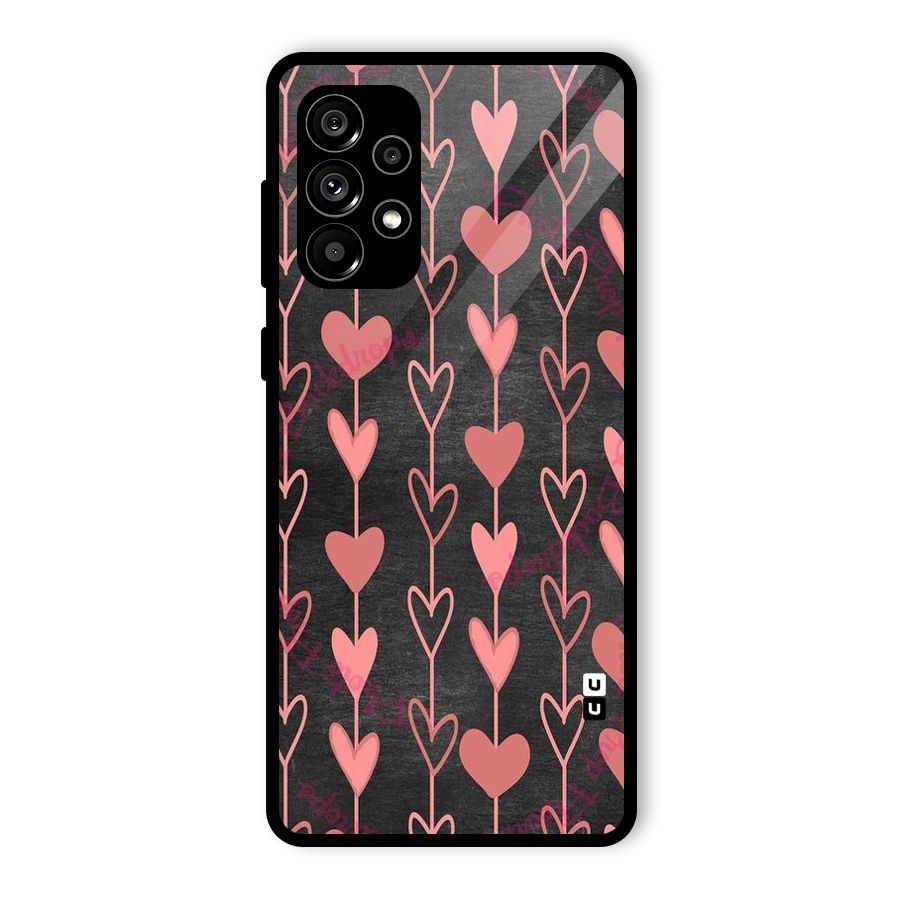 Chain Of Hearts Glass Back Case for Galaxy A73 5G