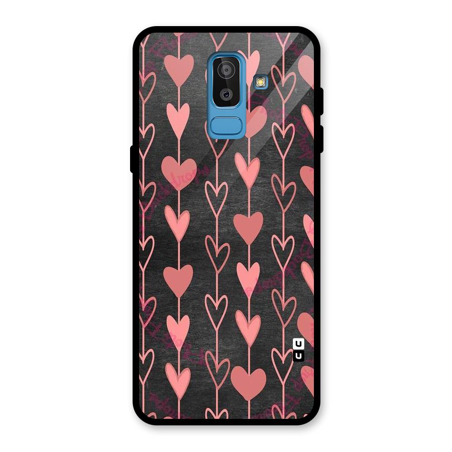 Chain Of Hearts Glass Back Case for Galaxy J8