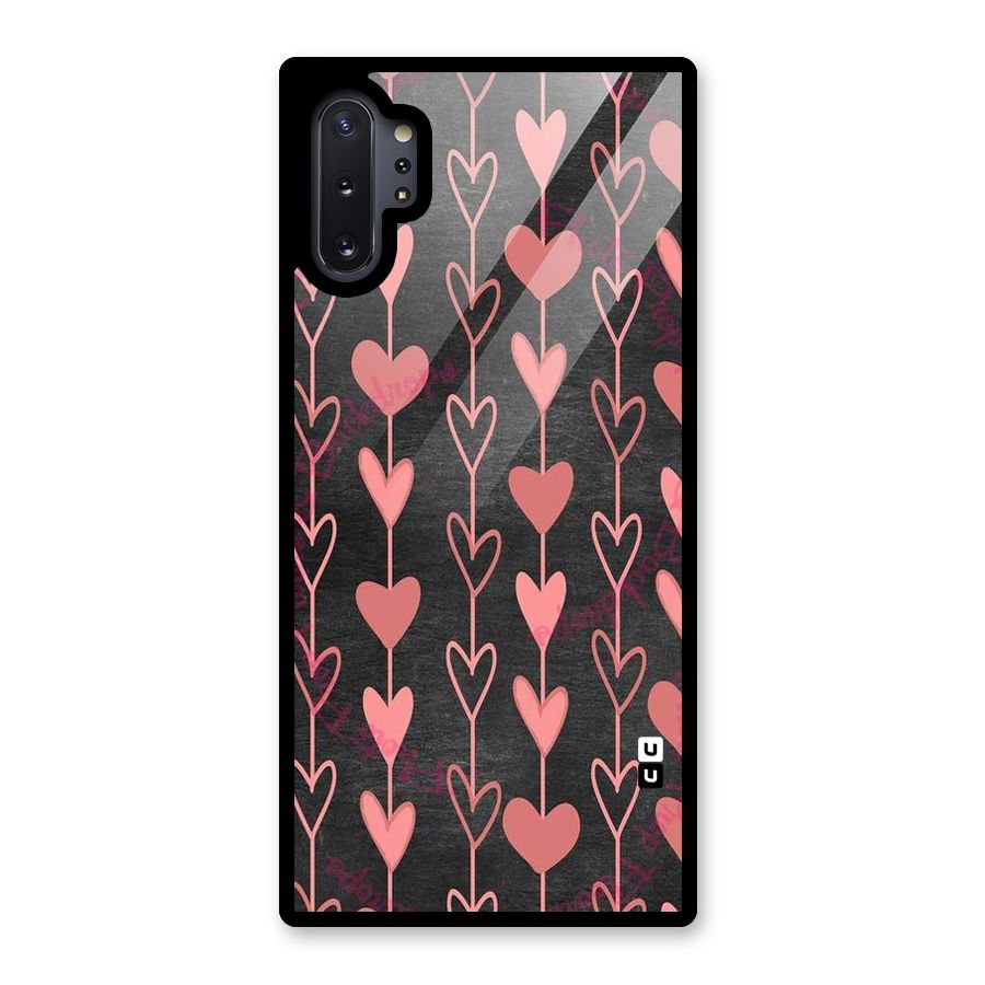 Chain Of Hearts Glass Back Case for Galaxy Note 10 Plus