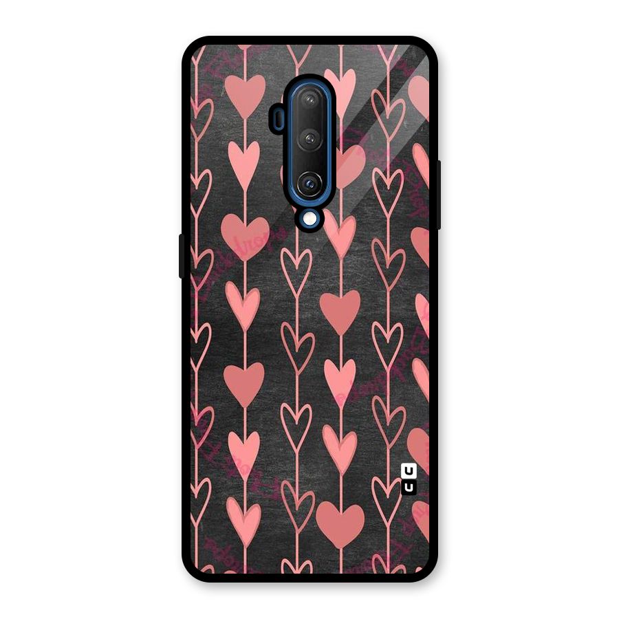 Chain Of Hearts Glass Back Case for OnePlus 7T Pro