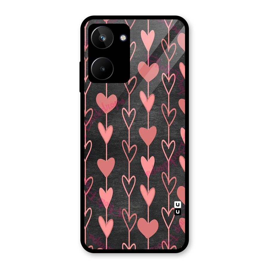 Chain Of Hearts Glass Back Case for Realme 10
