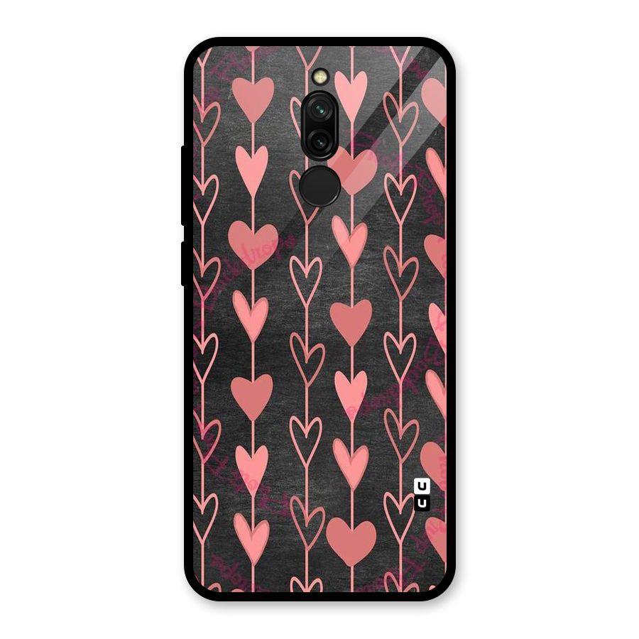 Chain Of Hearts Glass Back Case for Redmi 8