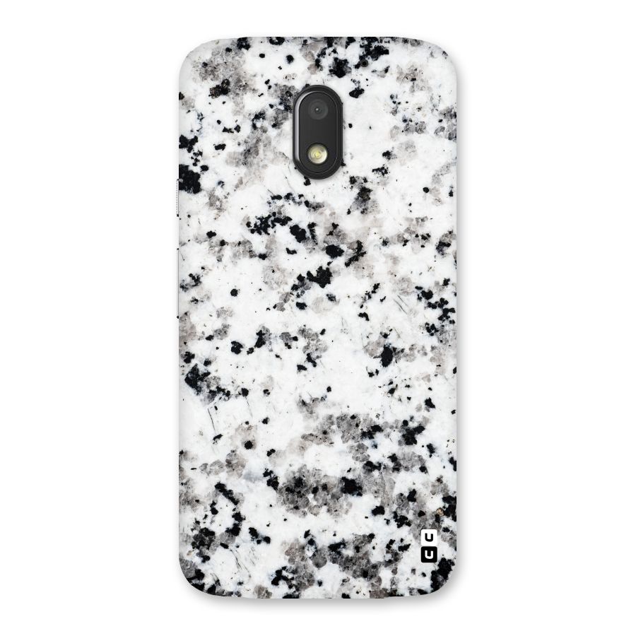 Charcoal Spots Marble Back Case for Moto E3 Power