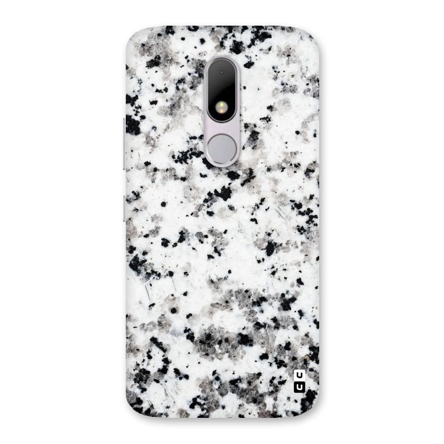 Charcoal Spots Marble Back Case for Moto M