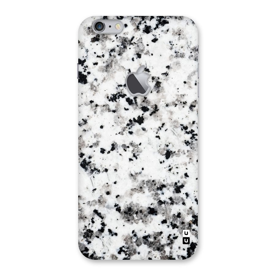 Charcoal Spots Marble Back Case for iPhone 6 Plus 6S Plus Logo Cut