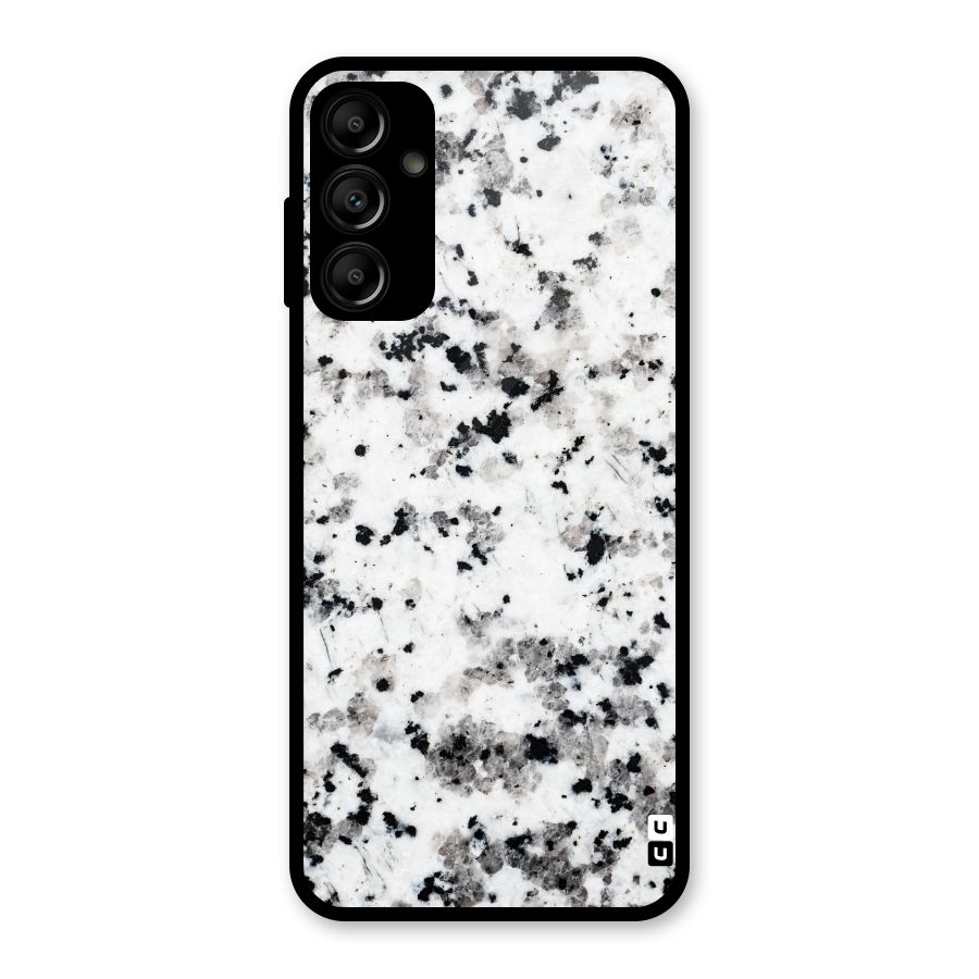 Charcoal Spots Marble Glass Back Case for Galaxy A14 5G