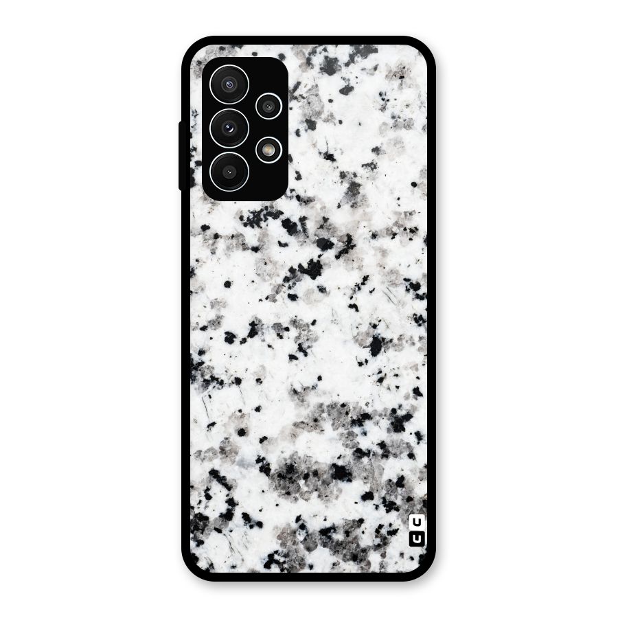 Charcoal Spots Marble Glass Back Case for Galaxy A23