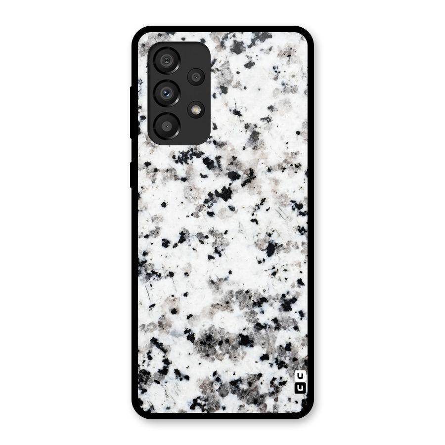 Charcoal Spots Marble Glass Back Case for Galaxy A33 5G