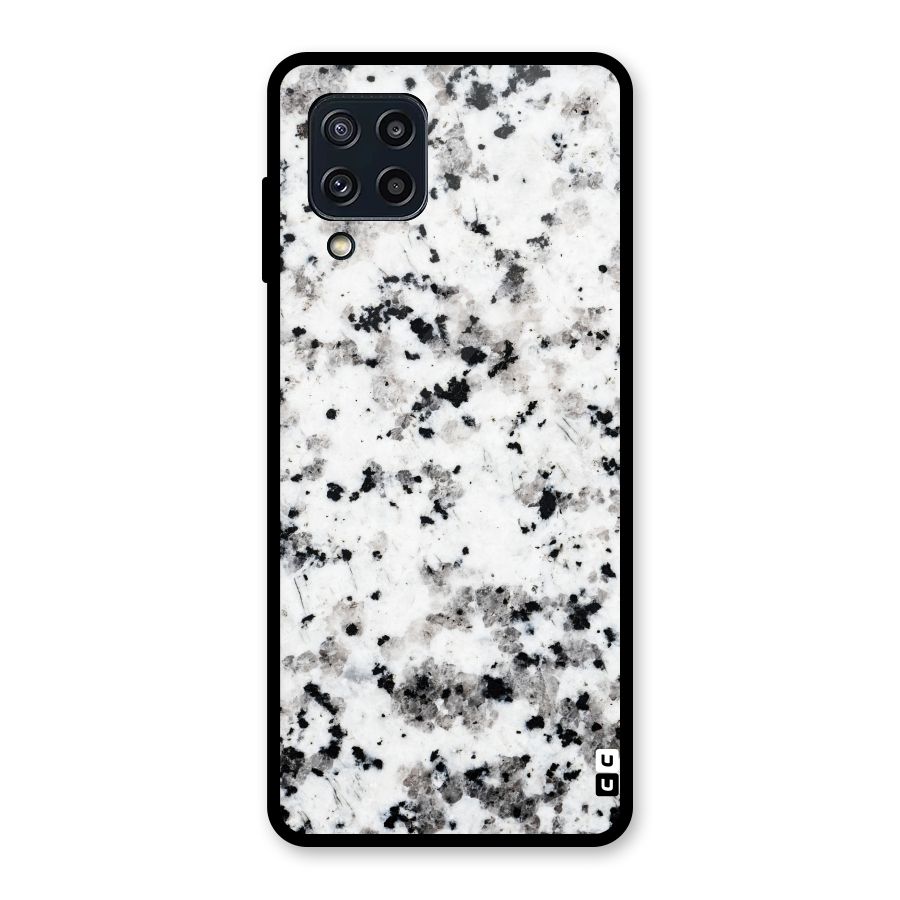 Charcoal Spots Marble Glass Back Case for Galaxy M32