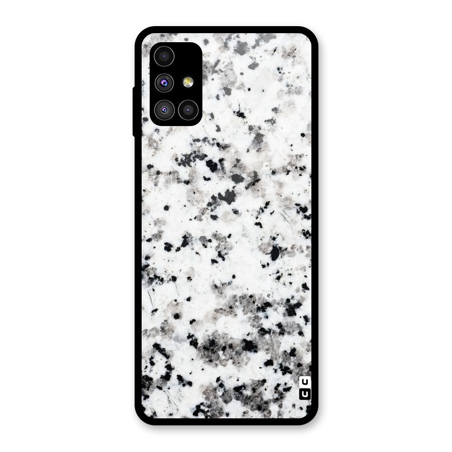 Charcoal Spots Marble Glass Back Case for Galaxy M51
