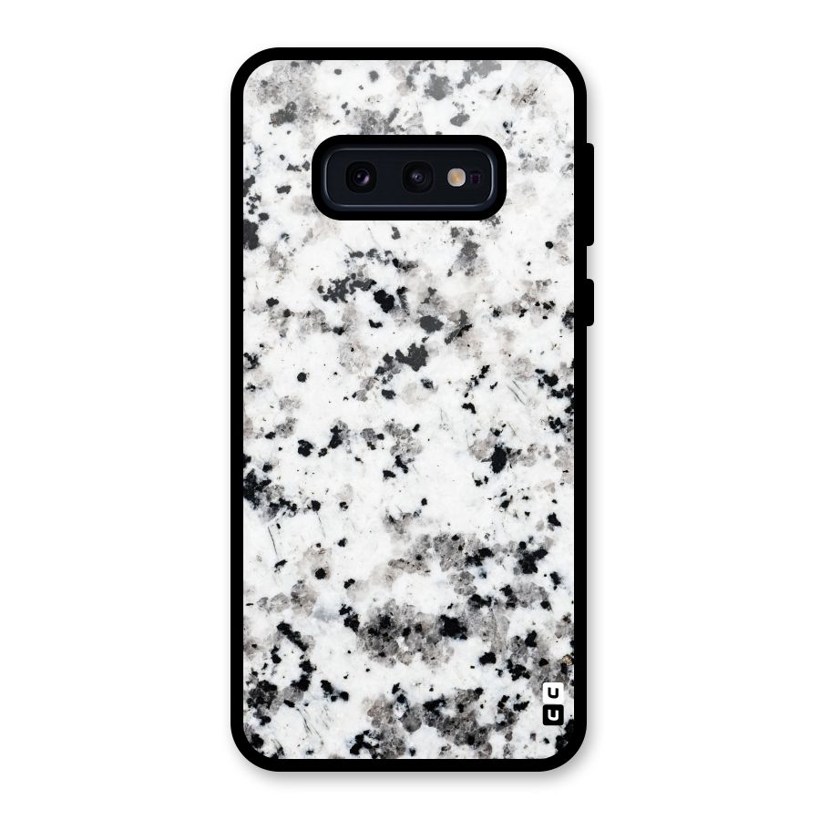 Charcoal Spots Marble Glass Back Case for Galaxy S10e