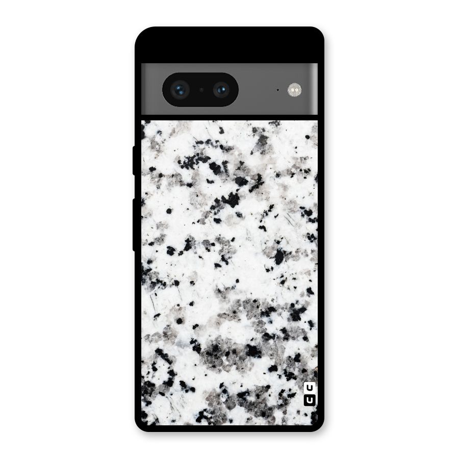 Charcoal Spots Marble Glass Back Case for Google Pixel 7