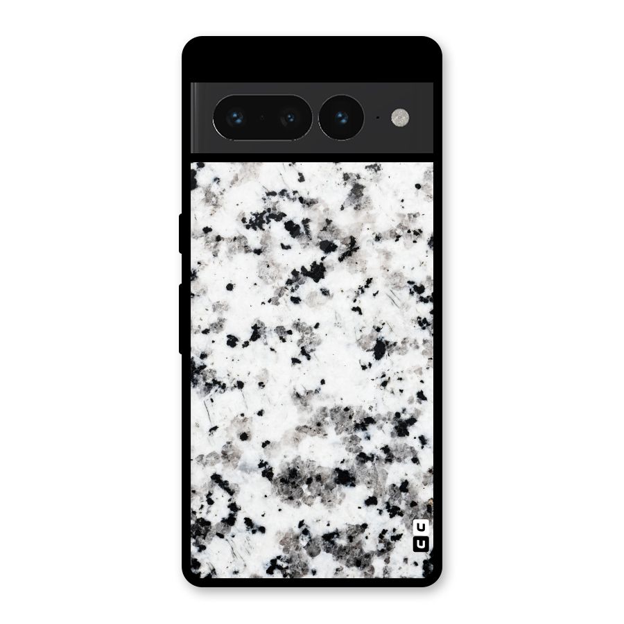 Charcoal Spots Marble Glass Back Case for Google Pixel 7 Pro