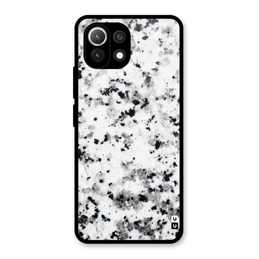 Charcoal Spots Marble Glass Back Case for Mi 11 Lite