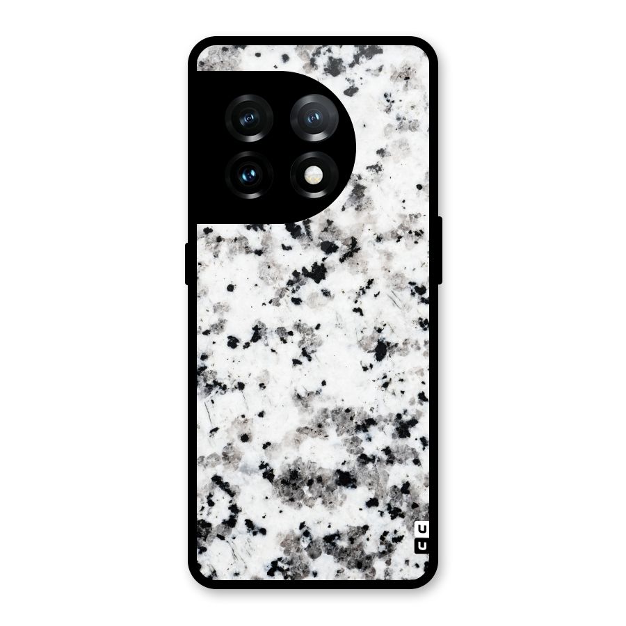 Charcoal Spots Marble Glass Back Case for OnePlus 11