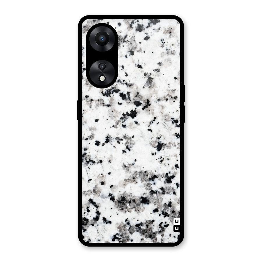 Charcoal Spots Marble Glass Back Case for Oppo A78