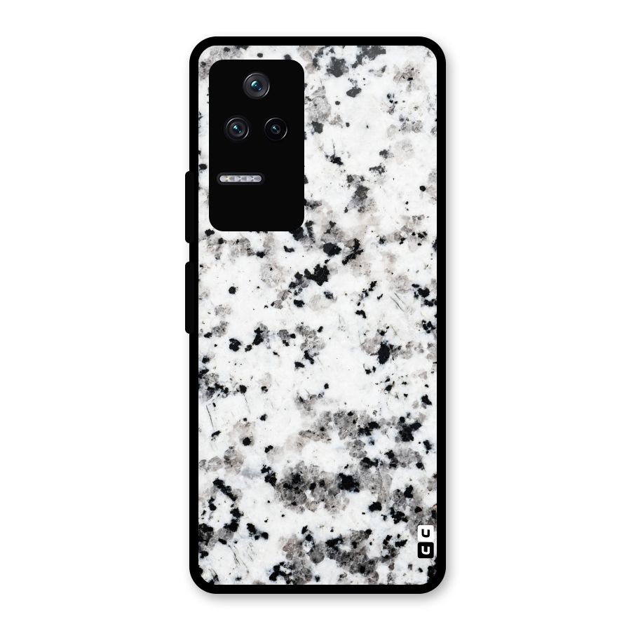 Charcoal Spots Marble Glass Back Case for Poco F4 5G