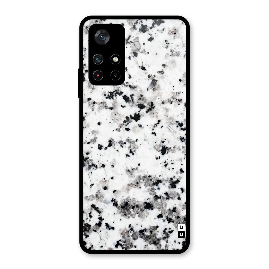 Charcoal Spots Marble Glass Back Case for Poco M4 Pro 5G