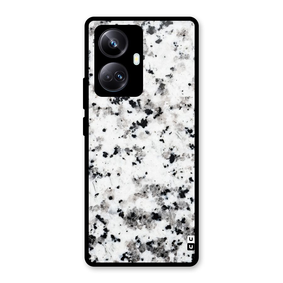 Charcoal Spots Marble Glass Back Case for Realme 10 Pro Plus