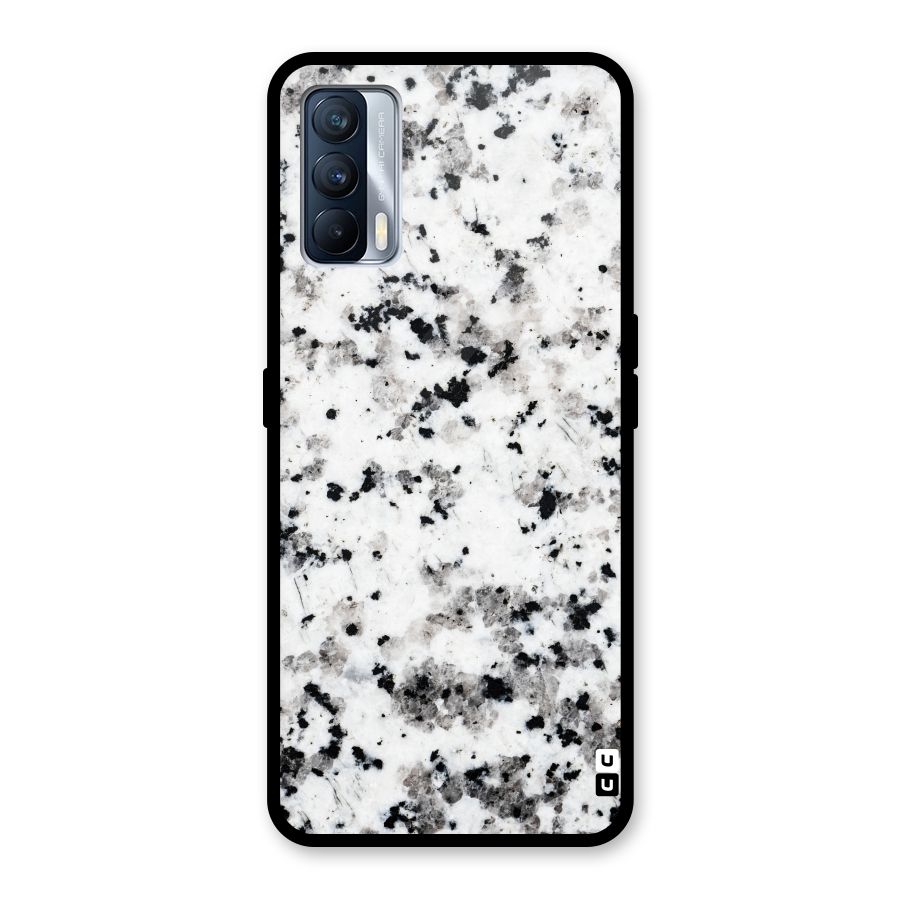 Charcoal Spots Marble Glass Back Case for Realme X7