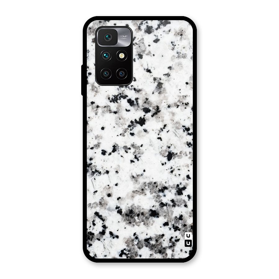 Charcoal Spots Marble Glass Back Case for Redmi 10 Prime